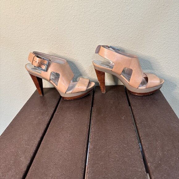 MICHAEL KORS Platform Neutral Sandals Heels - 8.5 - Picture 9 of 11